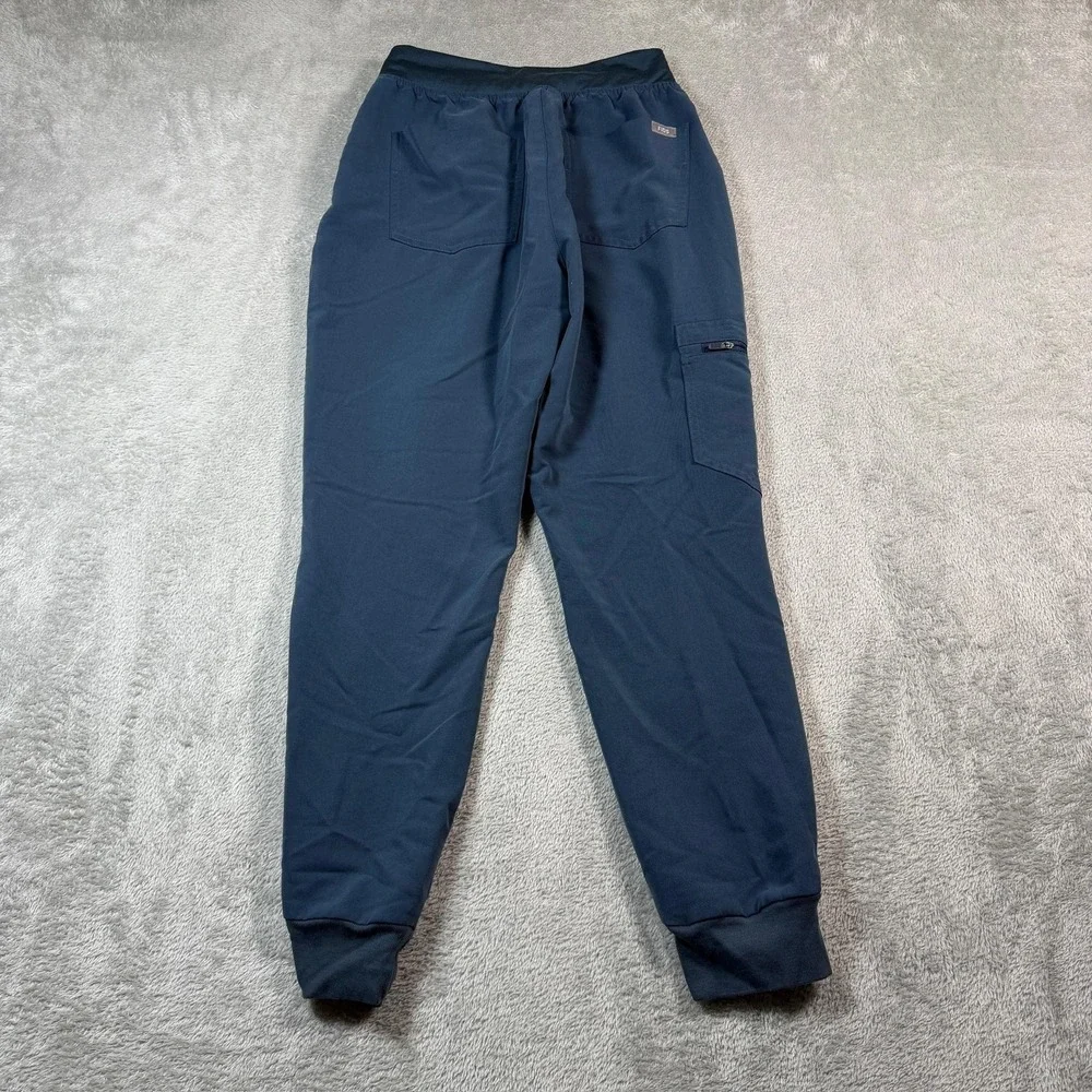 FIGS Zamora Jogger Scrub Pants Womens XS Blue Cargo Stretch Medical